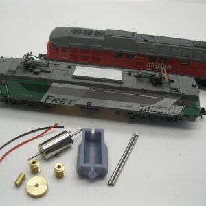 Minitrix DR BR 132, BR 142, BR 234, DB NS BR 232, SNCF CC 6500, CC 72000
with flywheel. & Dig interface