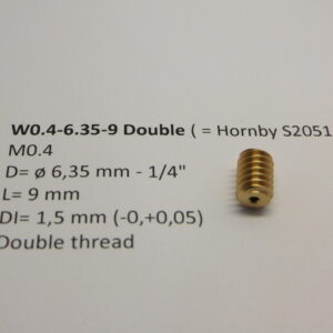 M0.4 D=?6.35 L=9 DI=1.5 mm double (Hornby S2051 - X04)