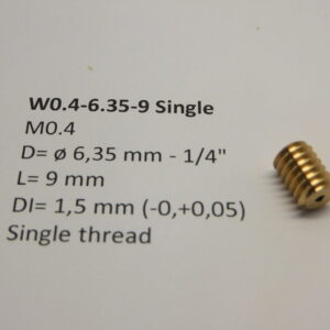 M0.4 D=?6.35 L=9 DI=1.5 mm single